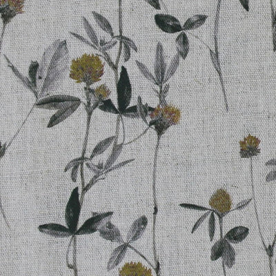Esther Mustard - Natural fabric with yellow print