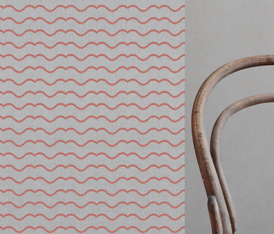 Fiorella Dusty Pink-Red - Curtain fabric with Pink and Red abstract print