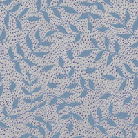 Fita Blue - Floral Blue print on Linen Cotton fabric