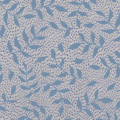 Fita Blue - Floral Blue print on Linen Cotton fabric