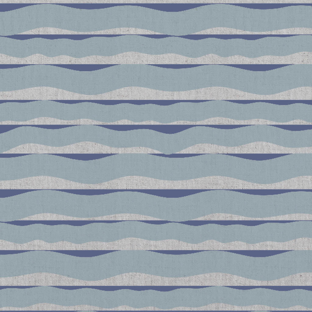 Fransibella Blue Mist-NAT - natural curtain fabric with Blue abstract print