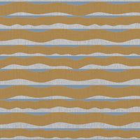 Fransibella Ochra-NAT - natural curtain fabric with Yellow Orange abstract print