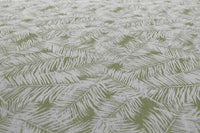 Gabi Khaki - fabric with Green botanical leaf pattern