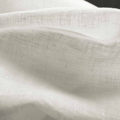 White Sheer Linen Fabric for  Voile Linen Curtains - Close up photo