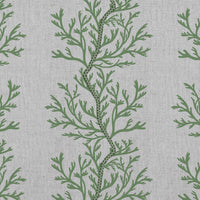 Galilea Green-NAT - natural curtain fabric with Green abstract print