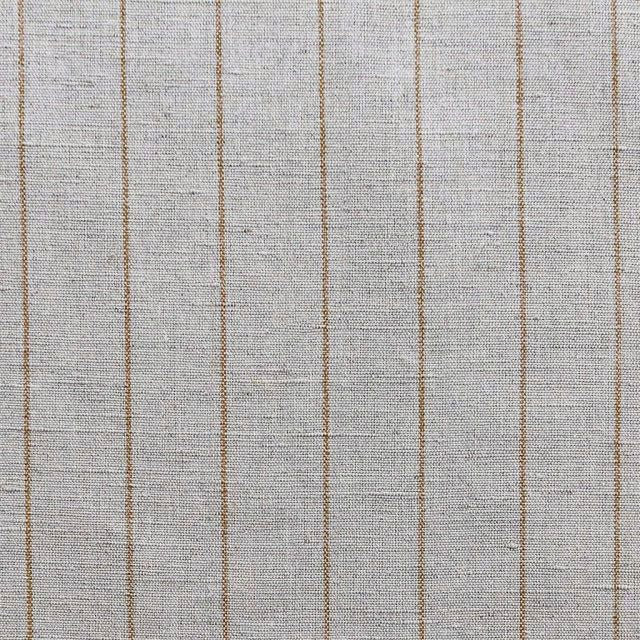 Solveig Gold Ochra - Curtain fabric with Yellow Orange stripes