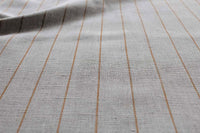 Solveig Gold Ochra - Curtain fabric with Yellow Orange stripes