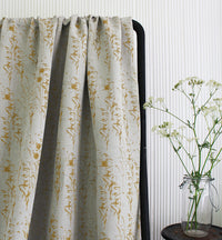 Breeze Gold Ochra - Curtain fabric with Orange Yellow botanical pattern