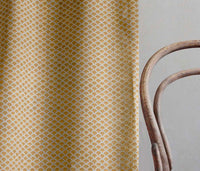 Erle Gold Ochra - Natural curtain fabric, Orange Yellow contemporary print