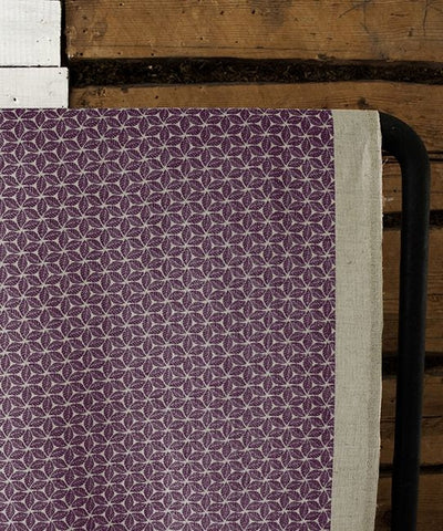 Saana Grape - Curtain fabric, abstract Purple geometric pattern