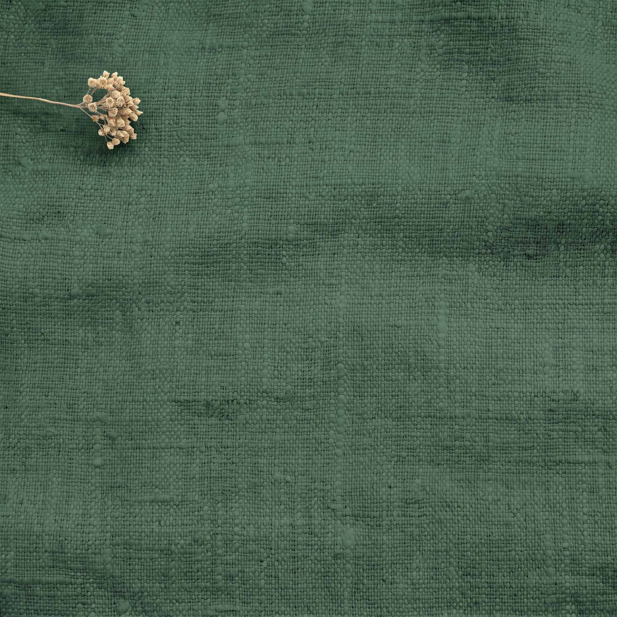 Green Linen fabric - pre-washed 100% linen. Bianco Bottle by Ada & Ina.