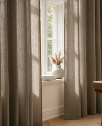 Khaki Green Lined Linen curtains. Linara Khaki by Ada & Ina