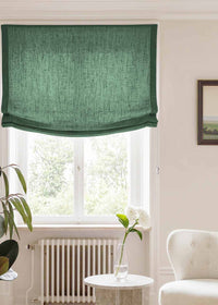Green Relaxed linen blind - pre-washed. Bianco Bottle by Ada & Ina.