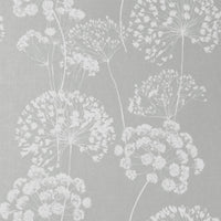 Erleen INV Greige Clay - Curtain fabric with Grey and  botanical print