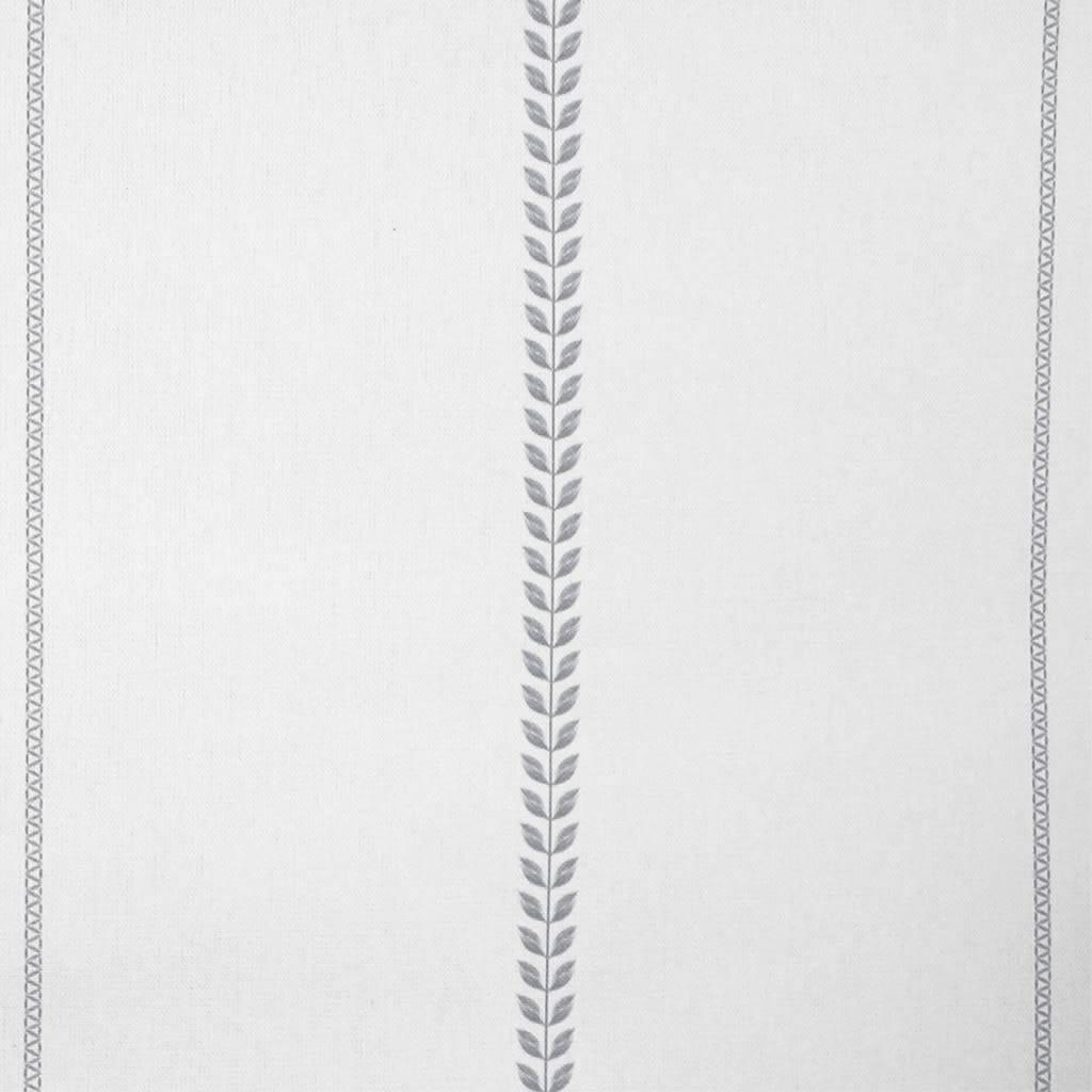 Berit Greige - curtain fabric with Grey striped print