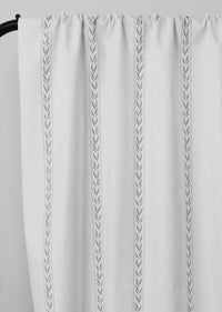 Helena Greige - curtain fabric with Grey striped print