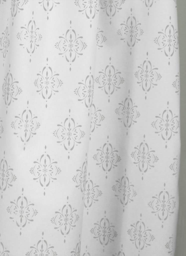 Britt Greige Clay - curtain fabric with Dusty Grey abstract print