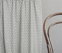 Fiona Greige Clay - curtain fabric with Dusty Grey print