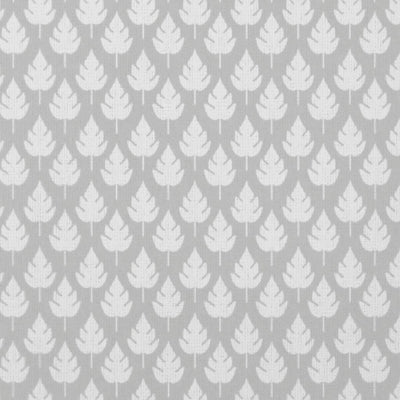 Kira Greige Clay - Curtain fabric with Dusty Grey botanical print