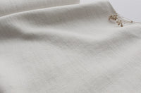 Greta White - White Heavy Linen Fabric for Upholstery and Curtains
