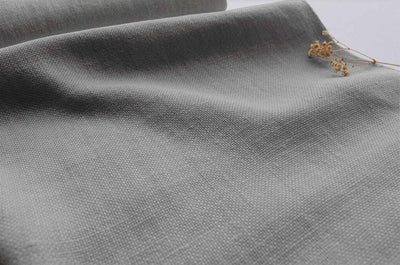 Grey Heavy Linen for curtains and upholstery - 100% linen fabric. Greta Stone.