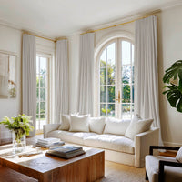 Light grey bespoke curtains in Amara Grey Mist cotton fabric