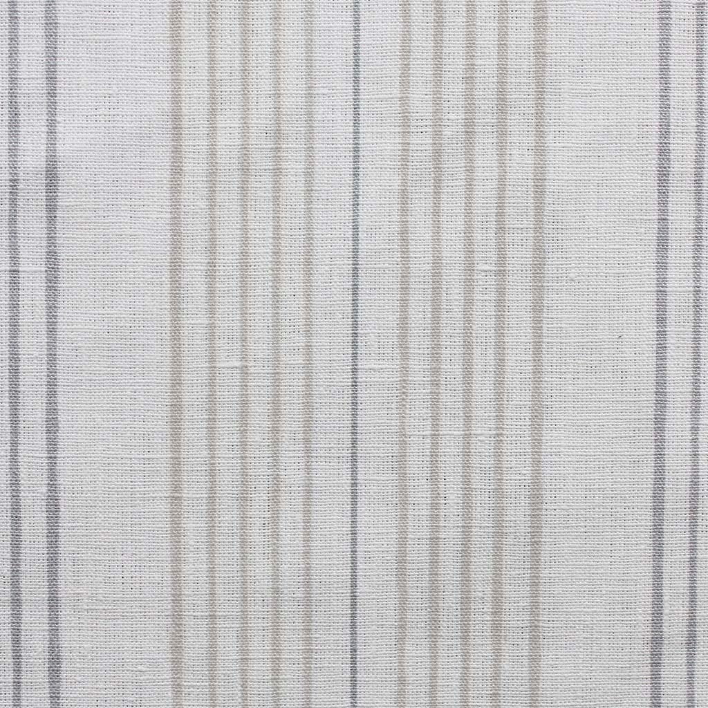 Else Grey Sand WHT - Linen curtain fabric, pale grey & grey stripes