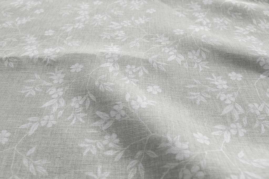 Merisa Grey Sand- Curtain fabric with Botanical Print