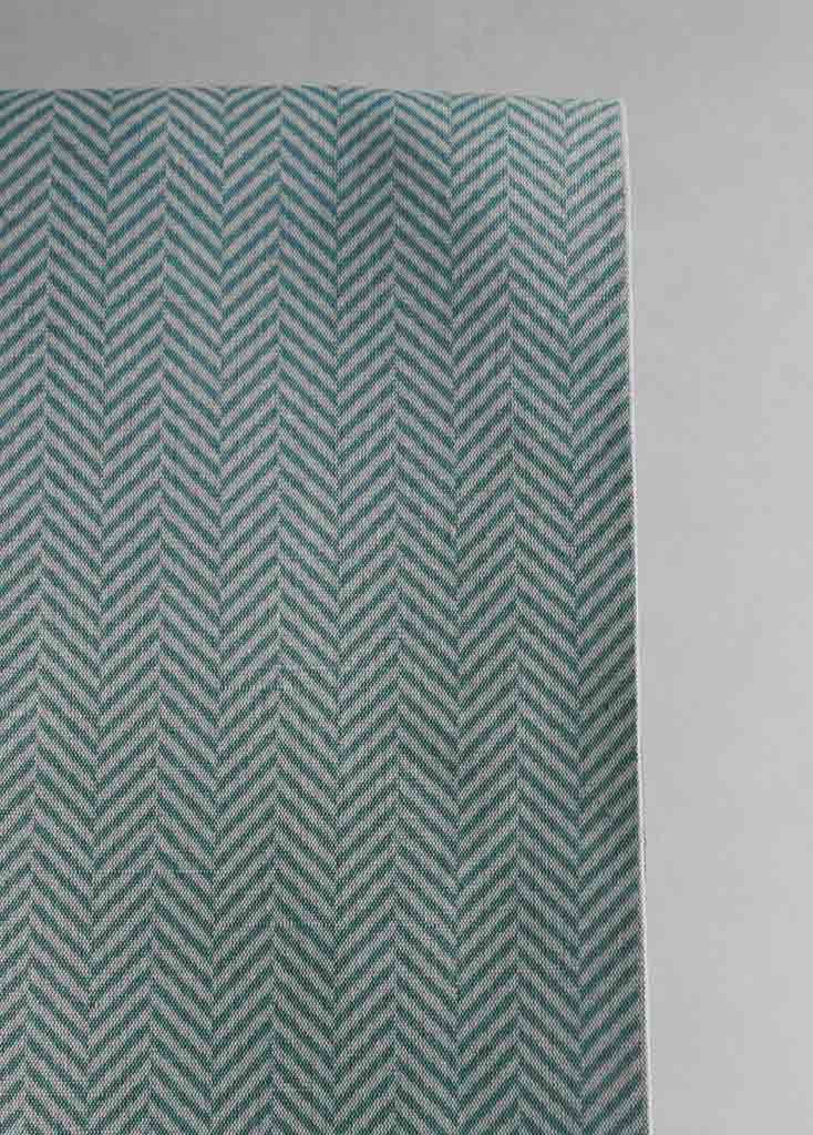 Hugo Blue Stone - Curtain fabric, abstract blue herringbone pattern