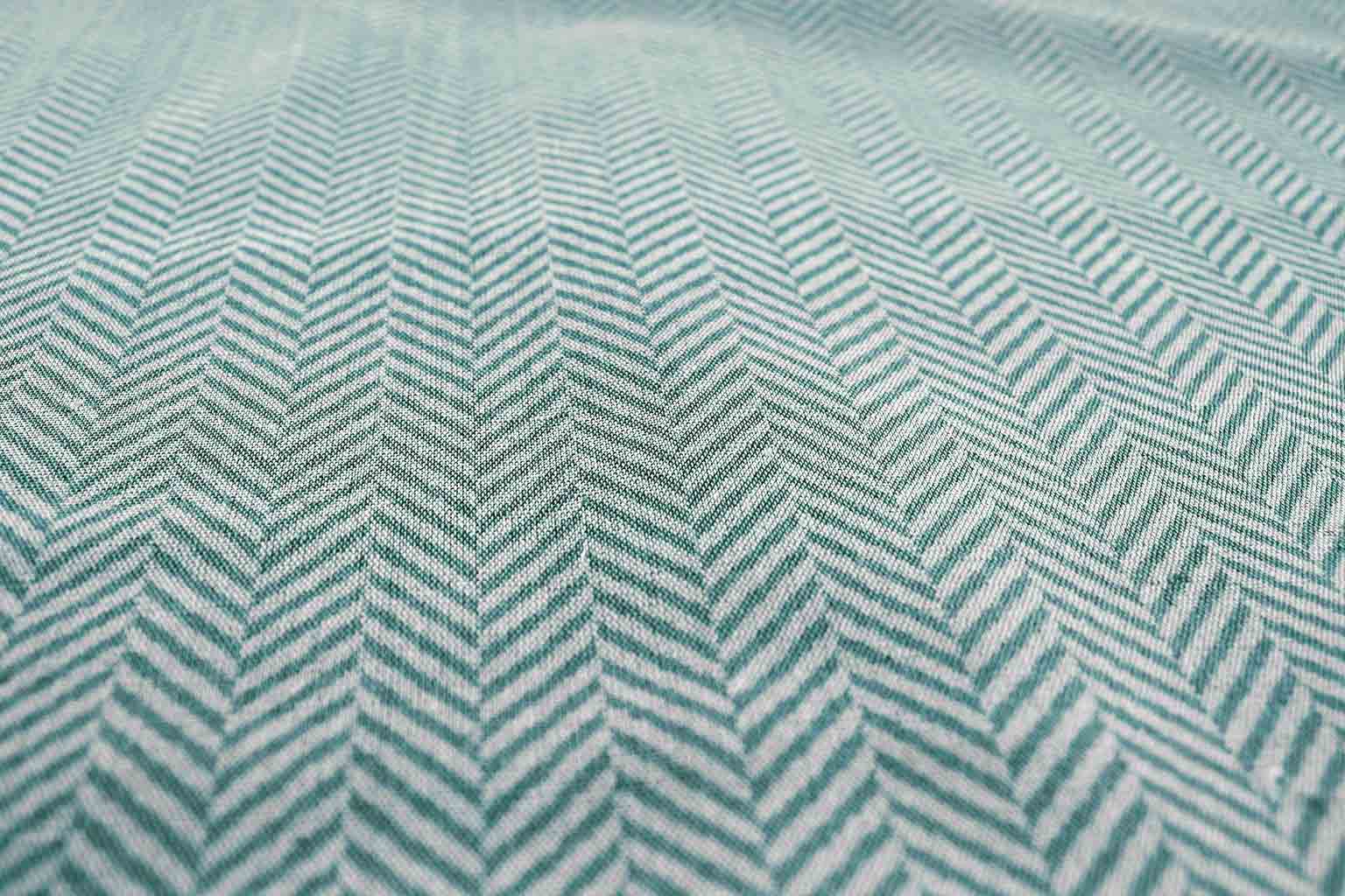 Hugo Blue Stone - Curtain fabric, abstract blue herringbone pattern