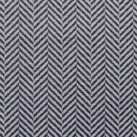Hugo Deep Blue Curtain fabric, abstract blue herringbone pattern