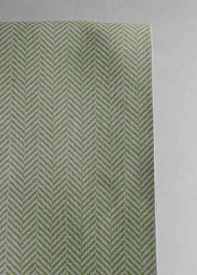 Hugo Khaki - Curtain fabric, abstract Green herringbone pattern