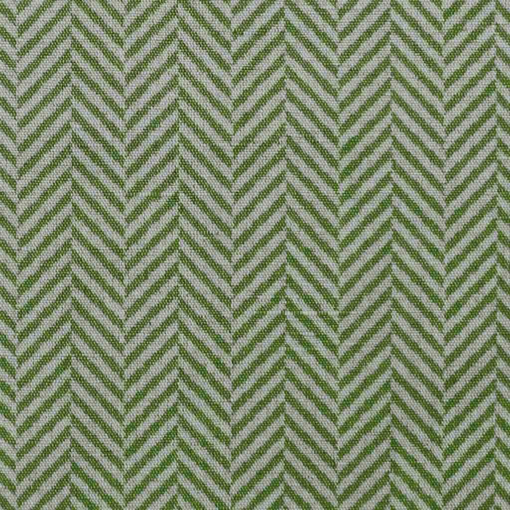 Hugo Parrot Green - Curtain fabric, abstract Green herringbone pattern