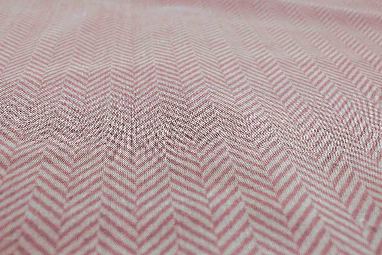 Hugo Sweetpea - Curtain fabric, abstract Pink herringbone pattern