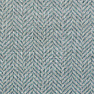 Hugo True Blue - Curtain fabric, abstract blue herringbone pattern