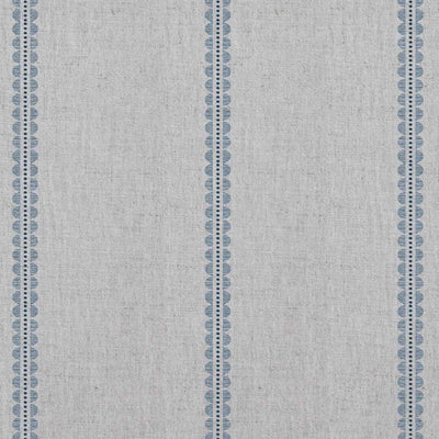 Imogen Blue Stone-NAT - curtain fabric with Blue striped print