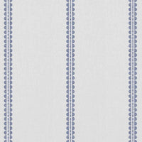 Imogen Ink - curtain fabric with Blue striped print
