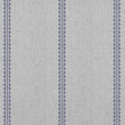 Imogen Deep Blue-NAT - curtain fabric with Blue striped print