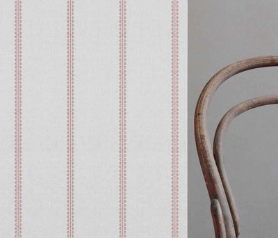 Imogen Dusty Pink - curtain fabric with Pink striped print