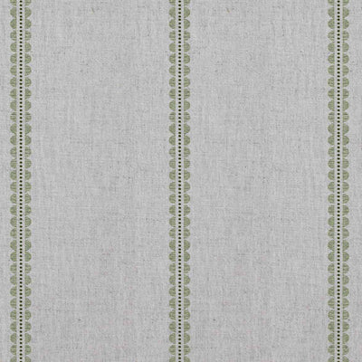 Imogen Khaki-NAT - curtain fabric with Green striped print