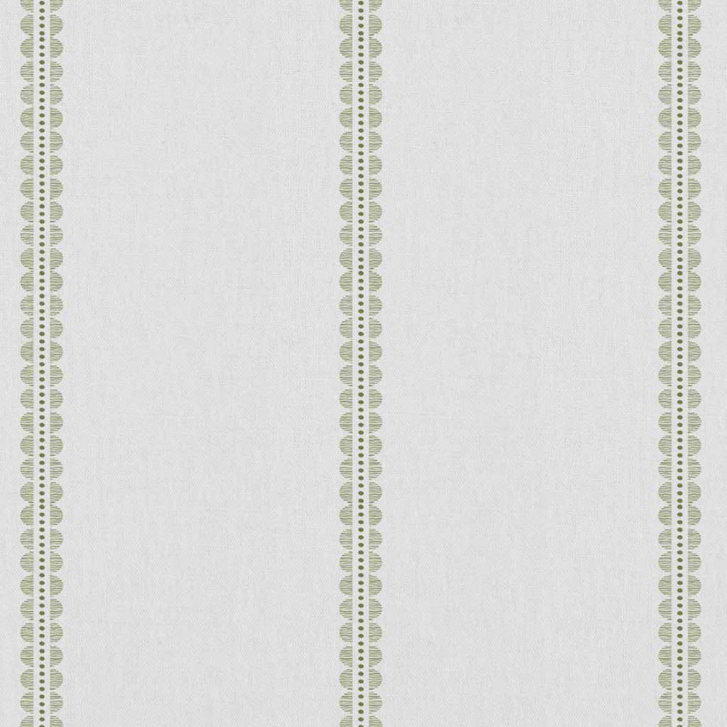 Imogen Moss - curtain fabric with Green striped print