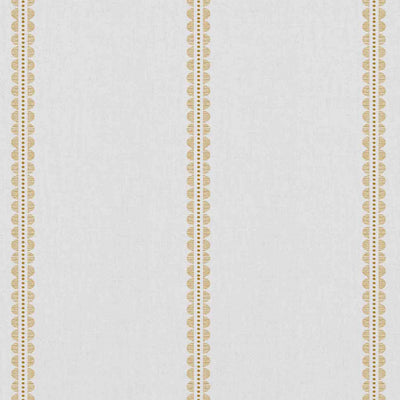 Imogen Gold Rod - curtain fabric with Yellow striped print