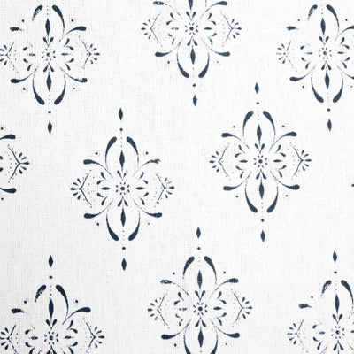 Britt Ink - curtain fabric with Dark Blue abstract print
