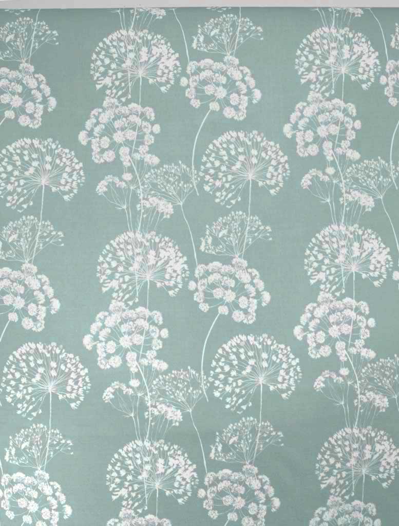 Erleen INV Sage - Curtain fabric with Green and  botanical print