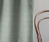 Erle Jade Mist - Natural curtain fabric, Green contemporary print