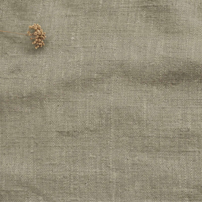 Khaki Green Linen fabric - pre-washed 100% linen. Bianco Khaki by Ada & Ina.