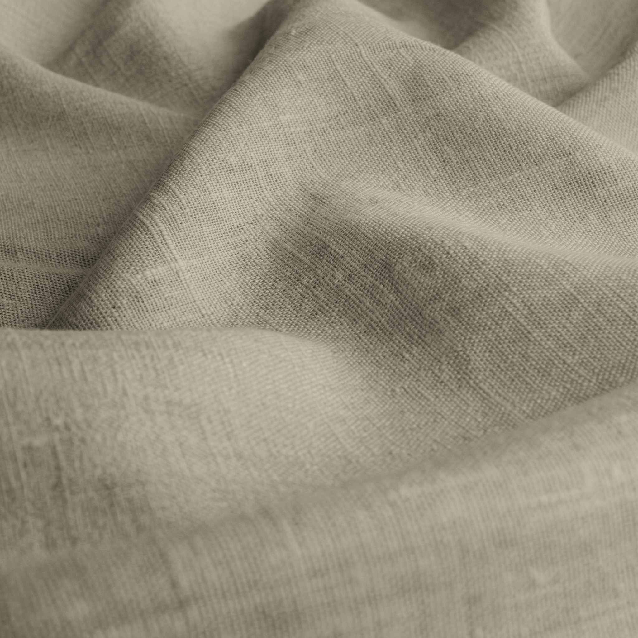 Khaki Green Linen fabric - pre-washed 100% linen curtain fabric. Bianco Khaki is a 100% Linen fabric.