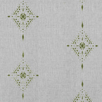 Kaisley Khaki - Natural curtain fabric with Green Abstract print