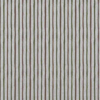 Evelina Khaki - Natural curtain fabric with Green and Brown Striped print