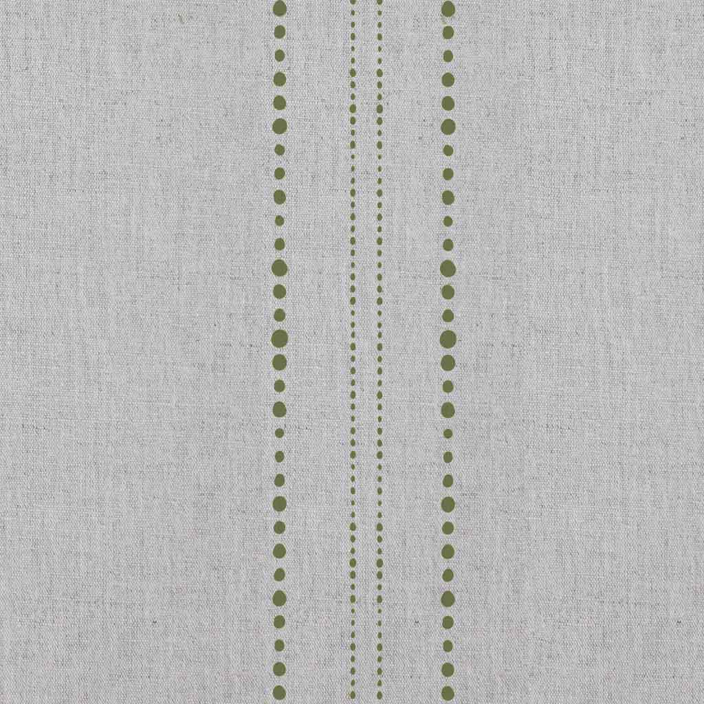Reyna Khaki - Natural fabric with Dotted Striped Green print